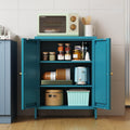 Blue Metal Bathroom Storage Cabinet