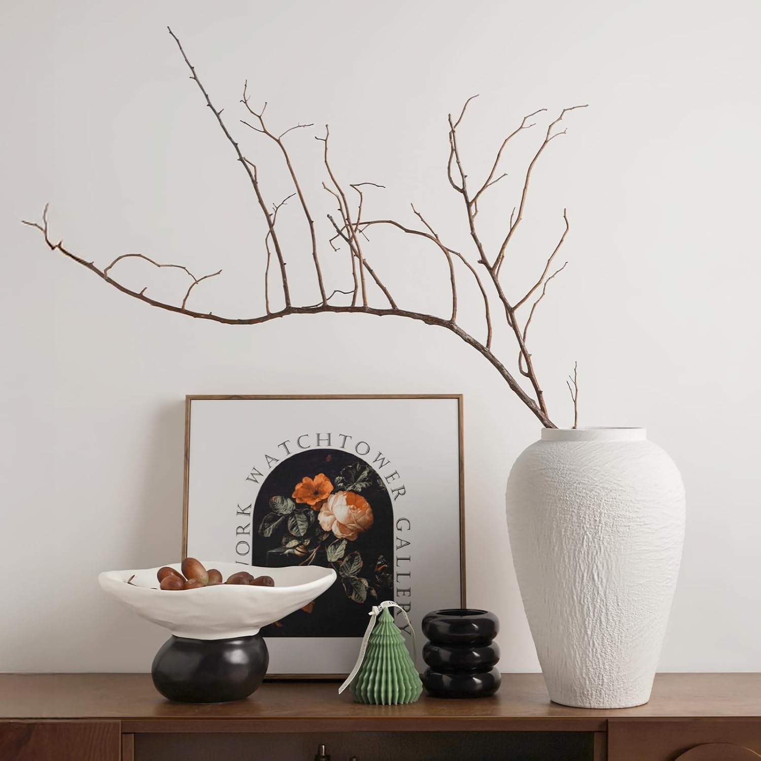 White Textured Vintage Ceramic Vase
