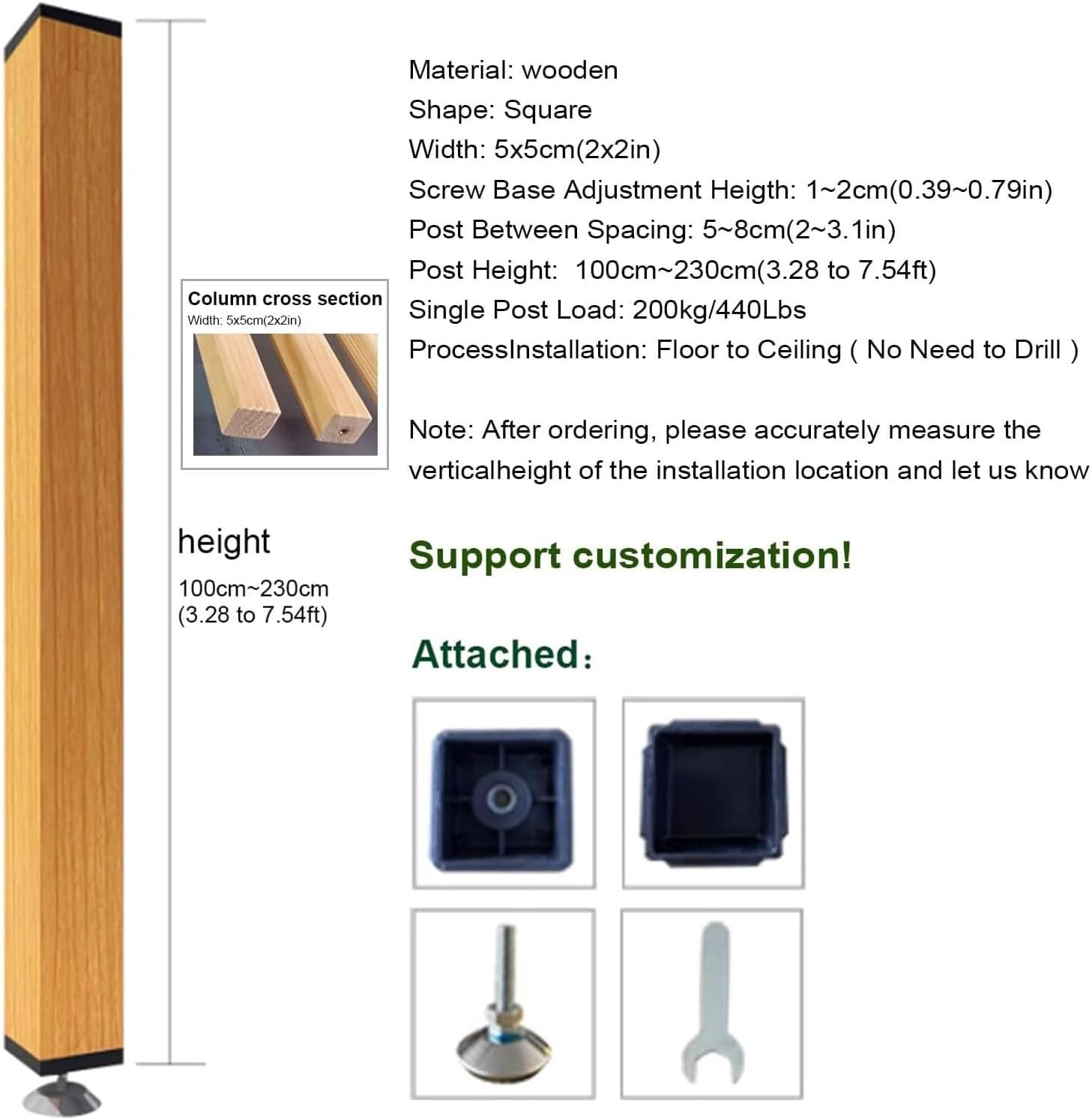 Wood Slat Floor-to-Ceiling Room Divider Screen