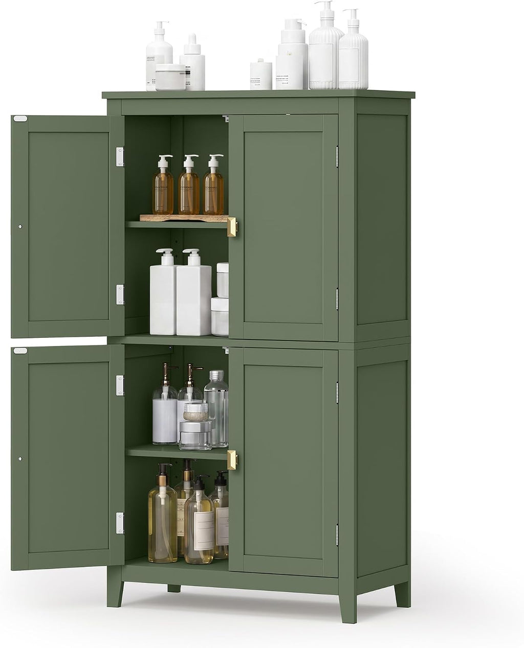 Green Elevated Leg Storage Cabinet