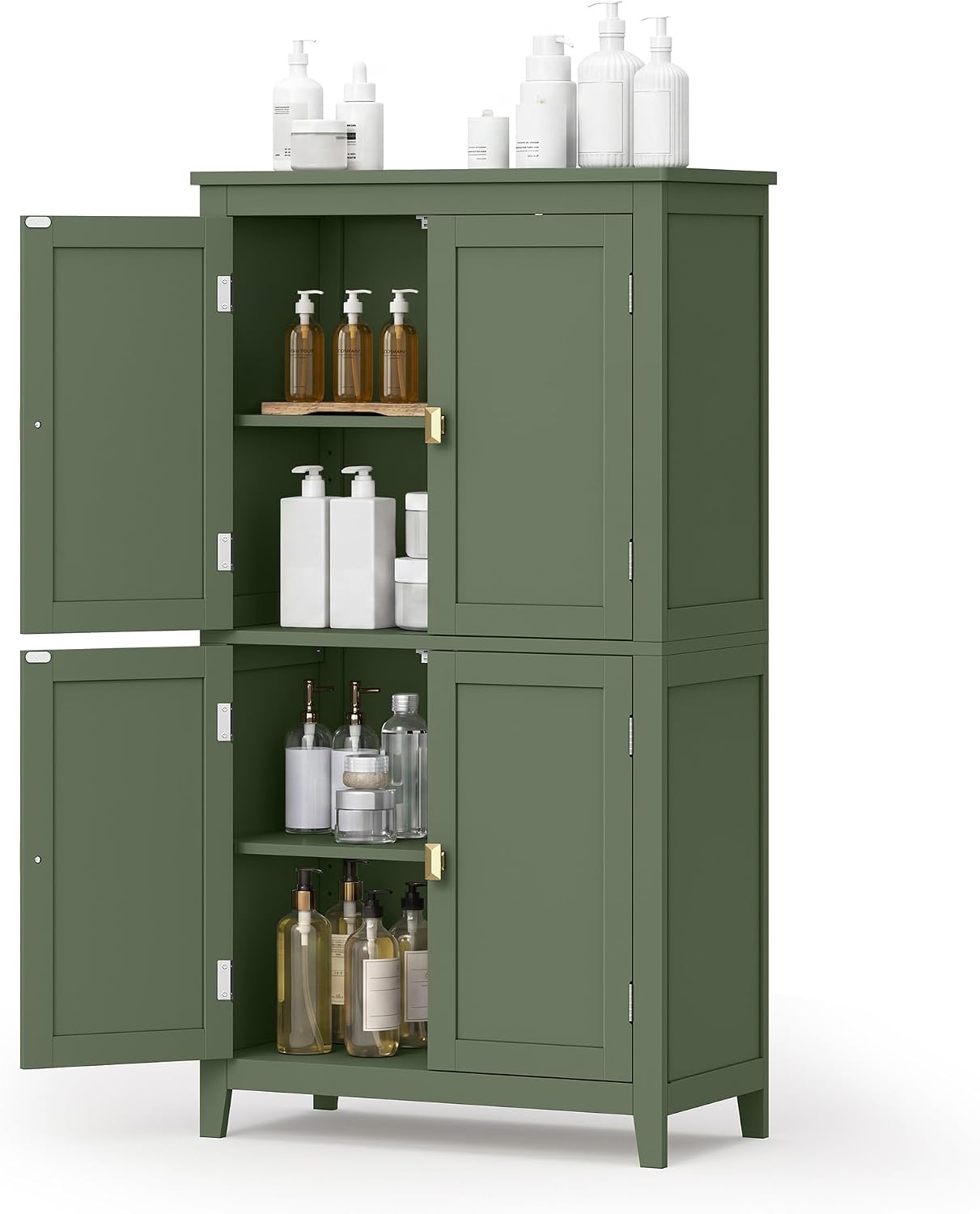 Green Elevated Leg Storage Cabinet