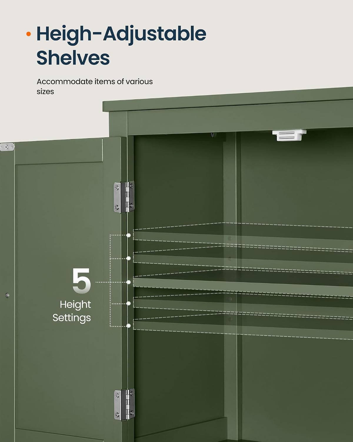 Green Elevated Leg Storage Cabinet