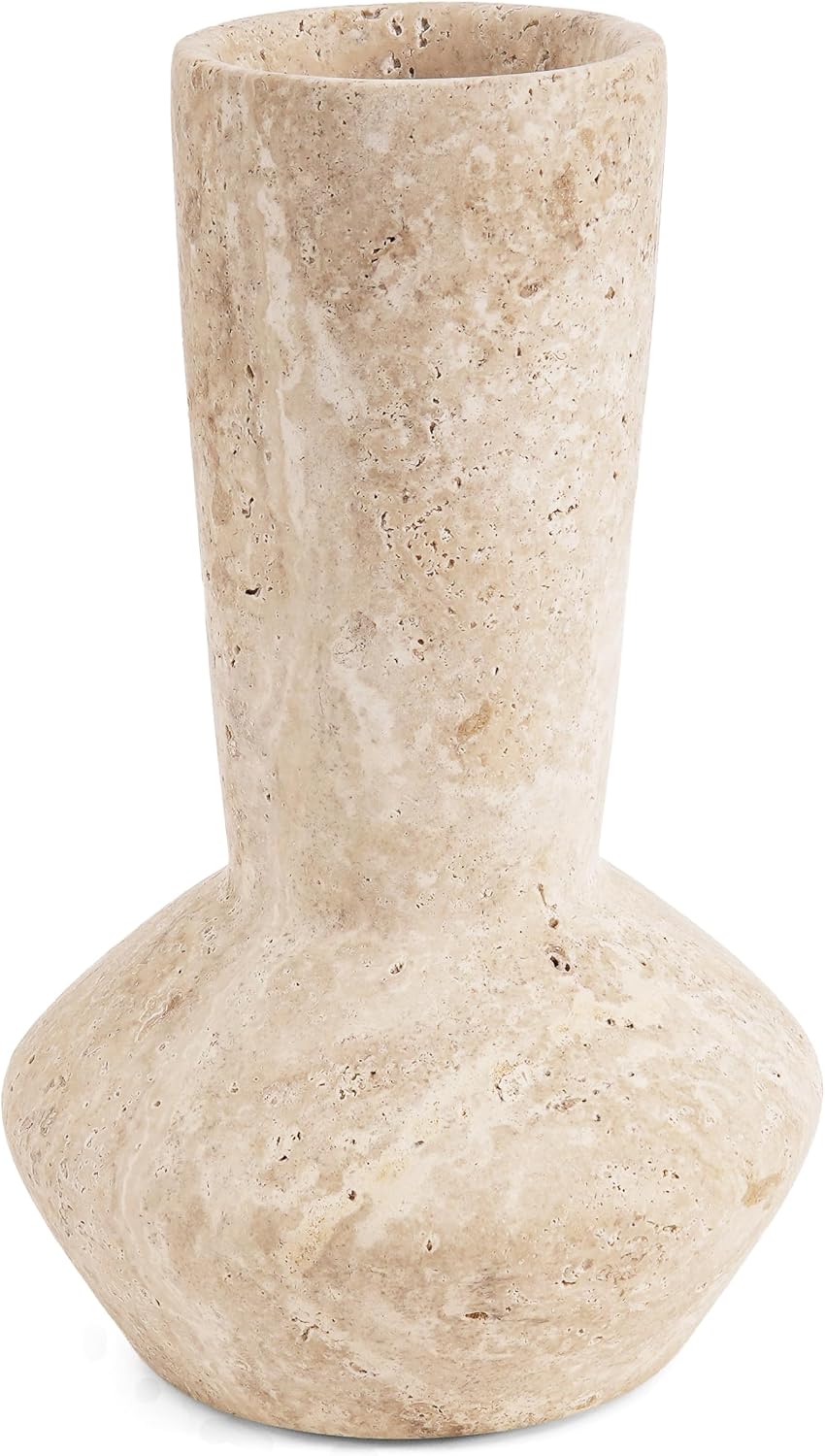 Handmade Travertine Decor Flower Vase
