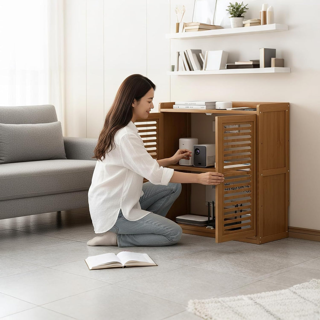 Router Storage Concealment Cabinet