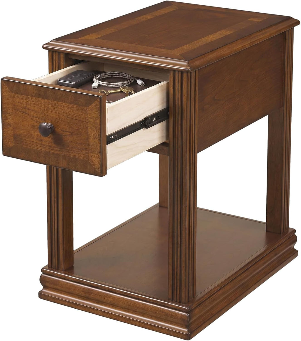Brown Wooden Chair Side End Table