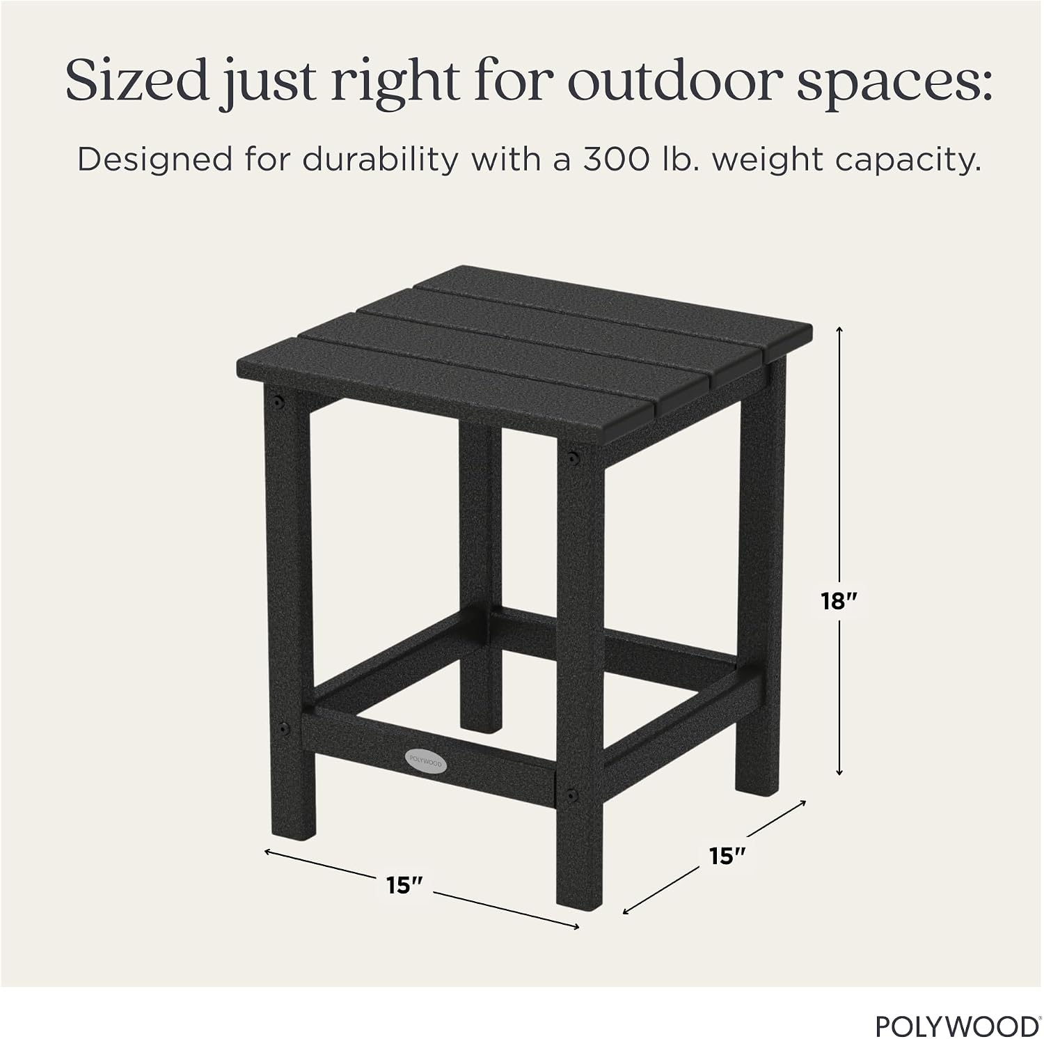 Black Long Island Side Table