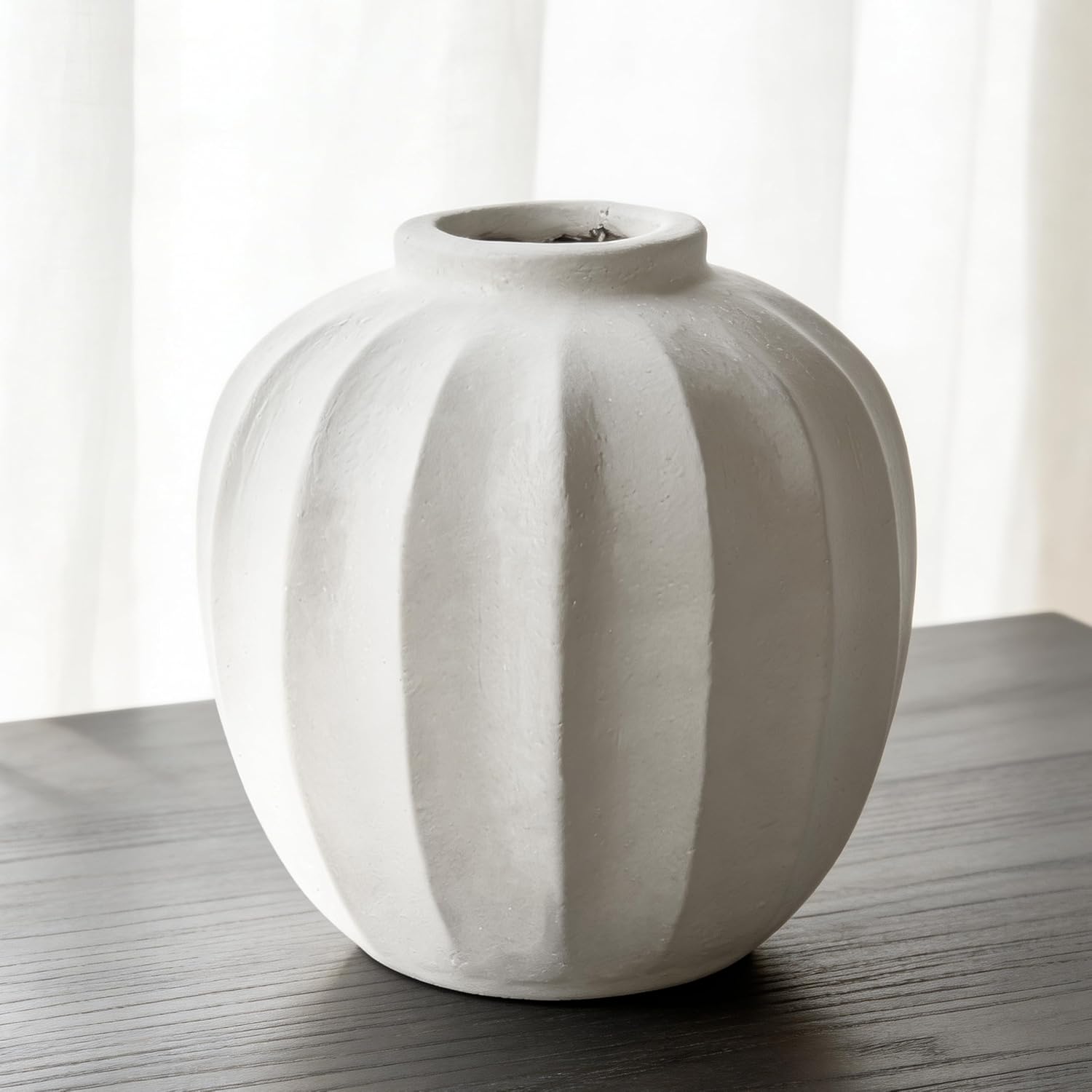 Large White Farmhouse Floor Vase