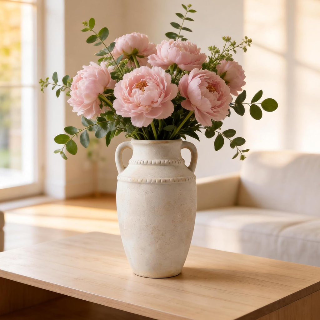 Rustic Farmhouse Ceramic Decor Vase