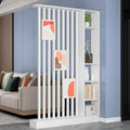 White Freestanding Storage Shelf Wall Room Divider