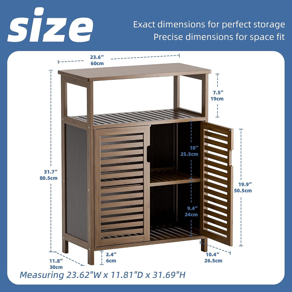 Walnut Bamboo Bathroom Cabinet