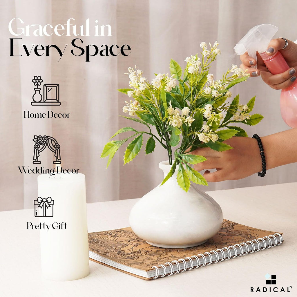 White Marble Decor Flower Vase