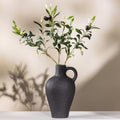 Textured Ceramic Vase Gift Set with Artificial Plants