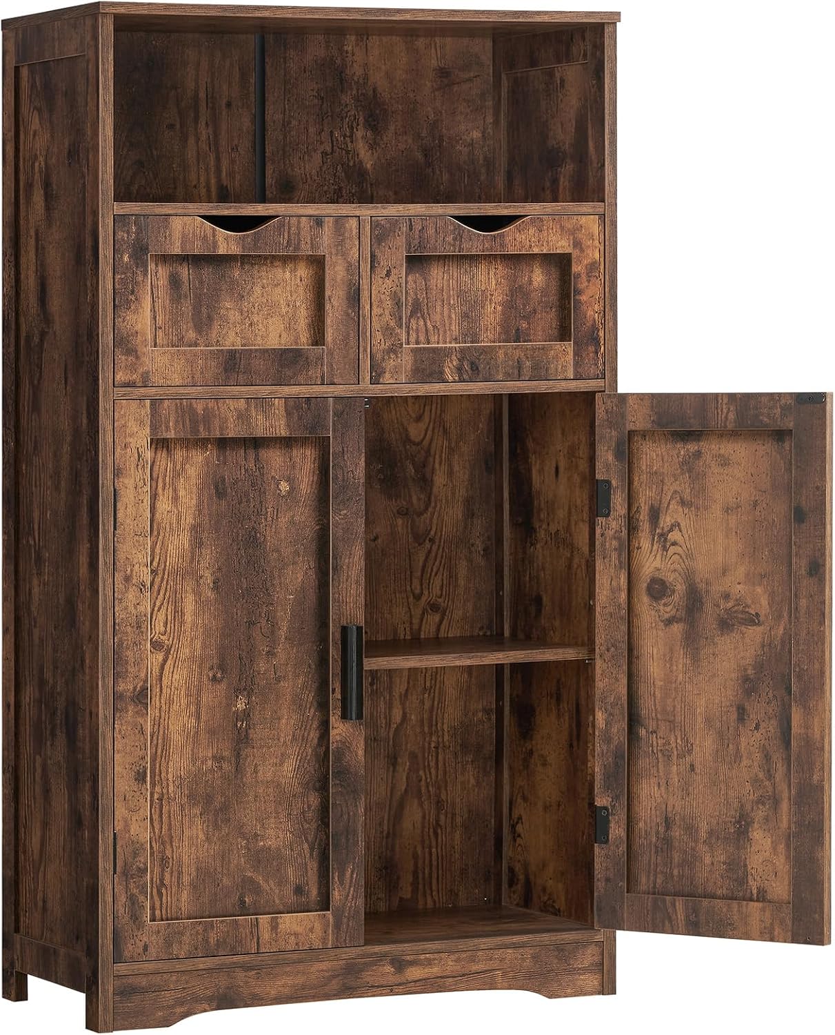 Brown Drawer Storage Floor Cabinet
