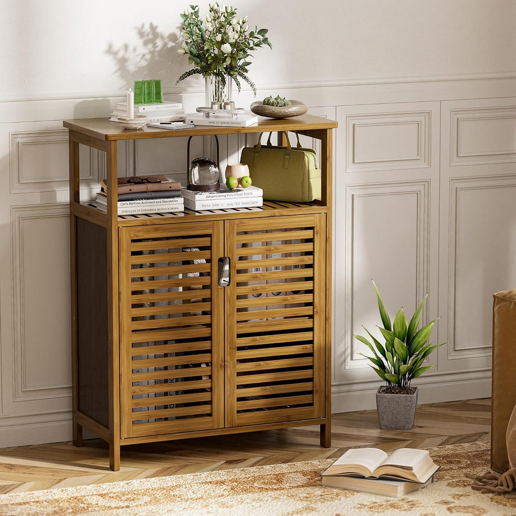 Walnut Bamboo Bathroom Cabinet
